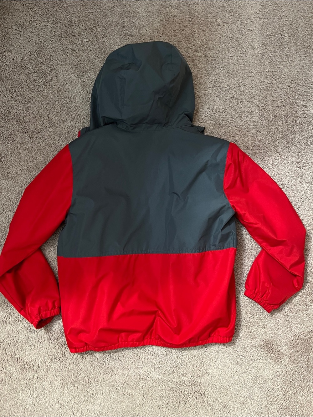 Eddie Bauer Kids' Hooded Fleece-Lined Jacket - Red & Gray - Picture 4 of 4